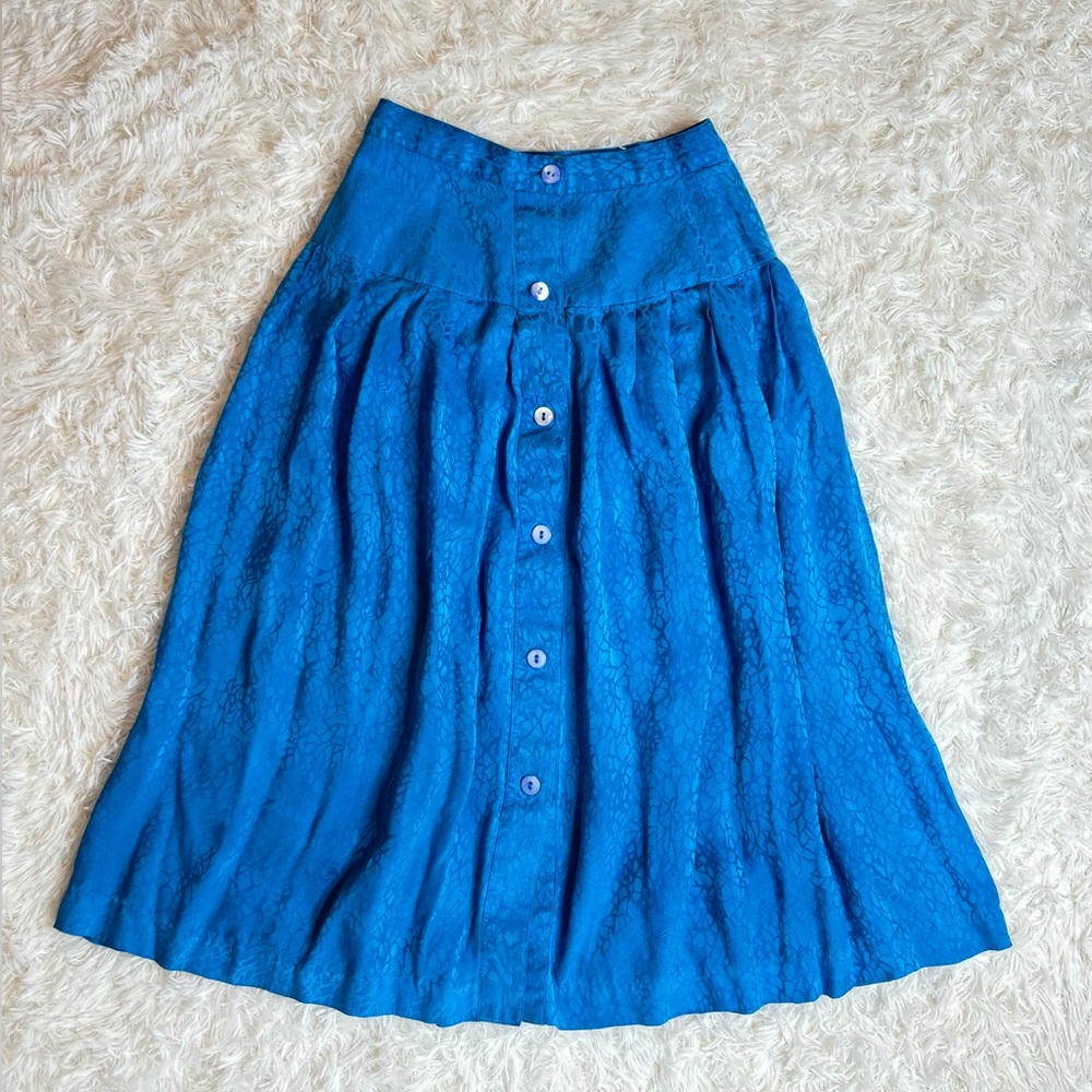 Argenti 80s Vintage Silk Skirt
